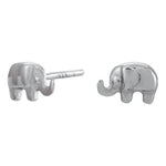 Rhod. Silberohrringe Elefant