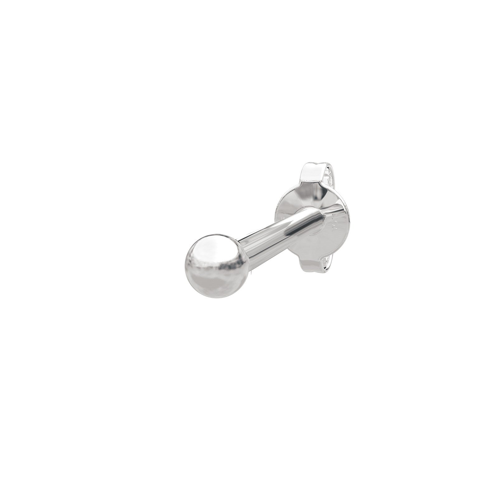 Rhod. sølvørestik 2mm kugle PIERCE52 1 stk.