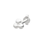 Rhod. Silberohrring m/3 Kugeln PIERCE52 1 Stck.