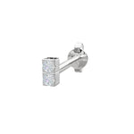 Rhod. sølvørestik m/2 cz PIERCE52 1 stk.