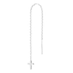 Rhod. Silberohrring w/Kreuz PIERCE52 1 Stck.