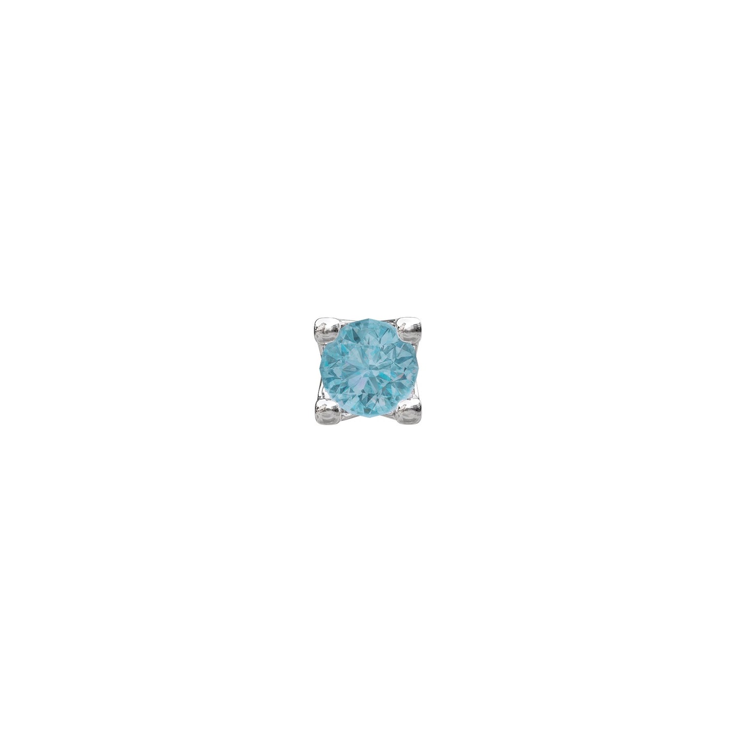 Rhod. S.ohrring m/London topaz Farbe cz PIERCE