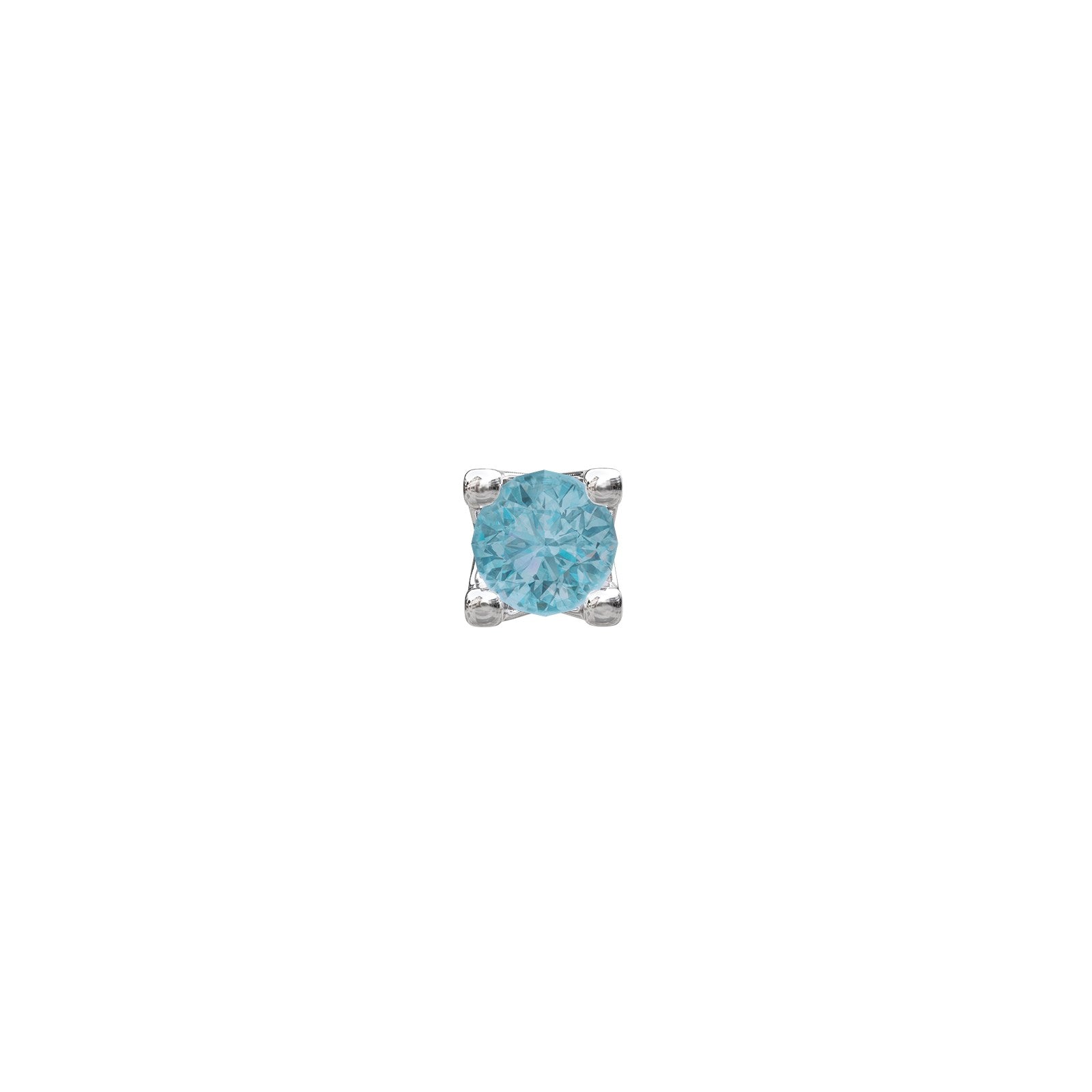 Rhod. S.ohrring m/London topaz Farbe cz PIERCE