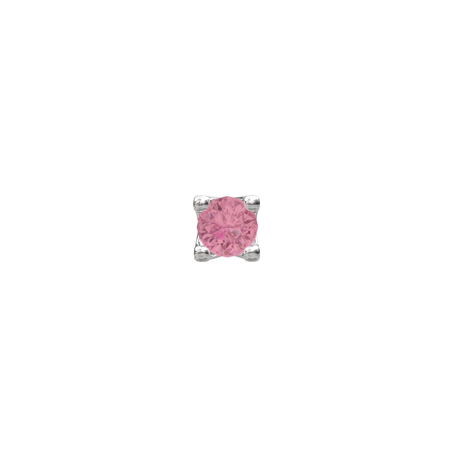 Rhod. S.ohrring m/pink topaz Farbe cz PIERCE52