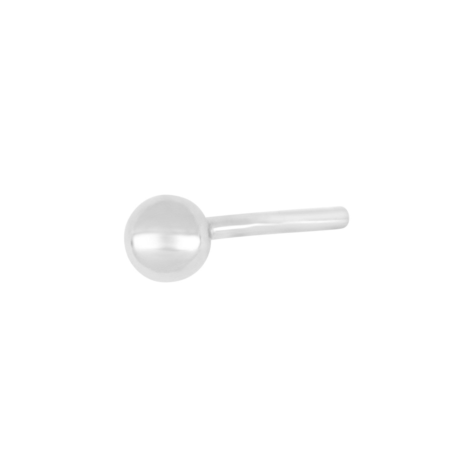 SON rhod. Silberohrring Ball 3mm 1 Stück