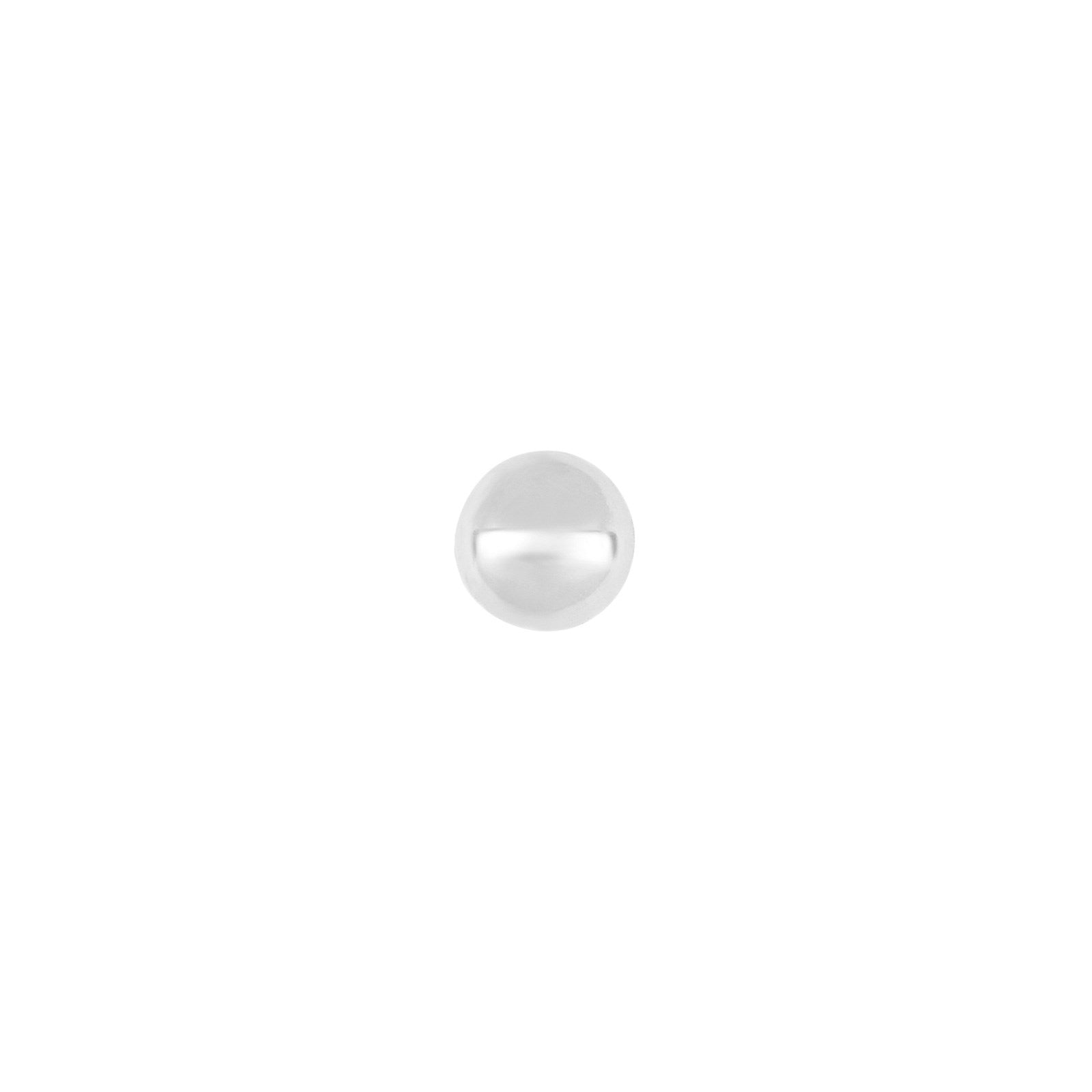 SON rhod. silver earring ball 3mm 1 pc.