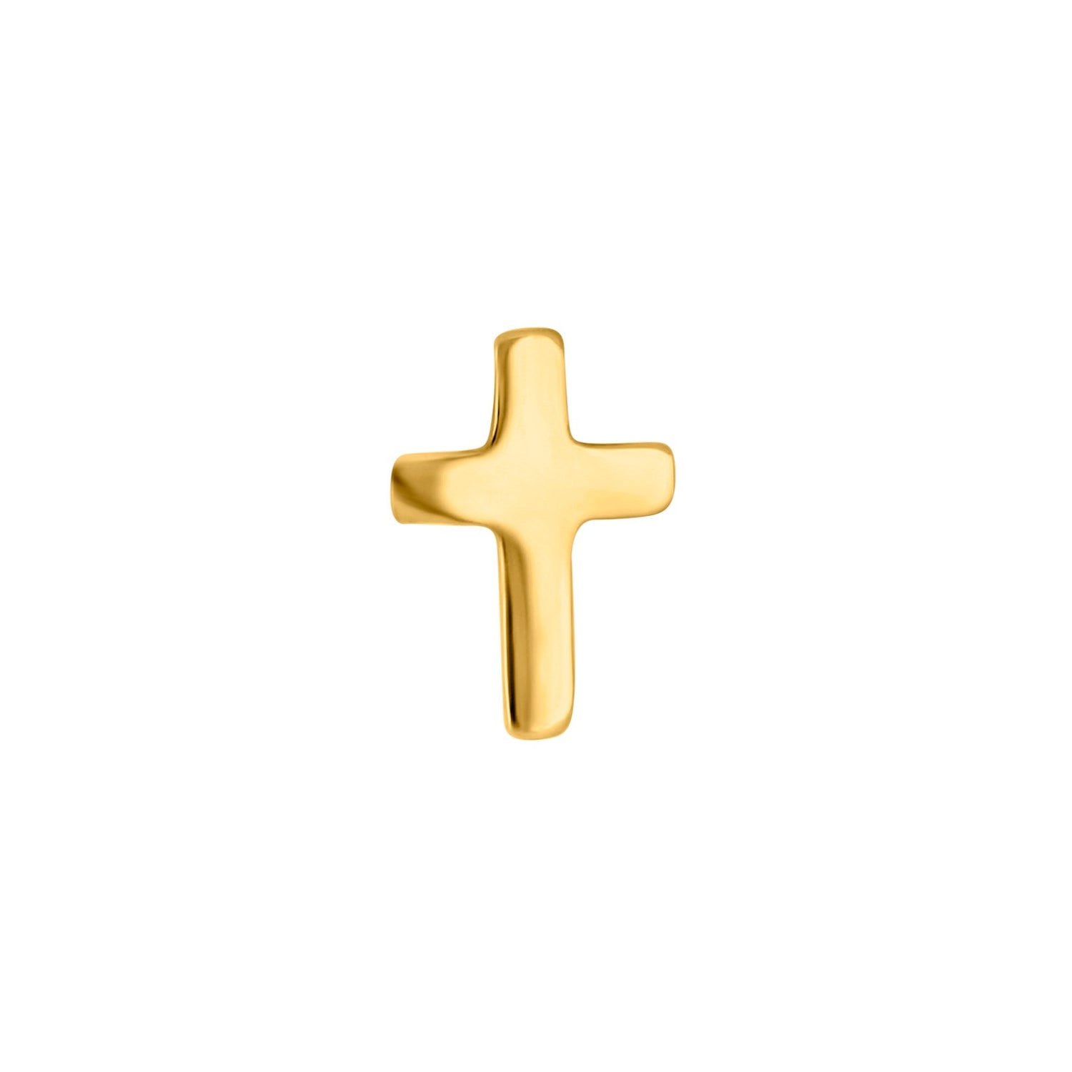 SON goldpl. silver earring cross 7mm 1 pc.