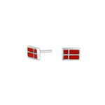 Stange. Silberohrringe mit der dänischen Flagge
