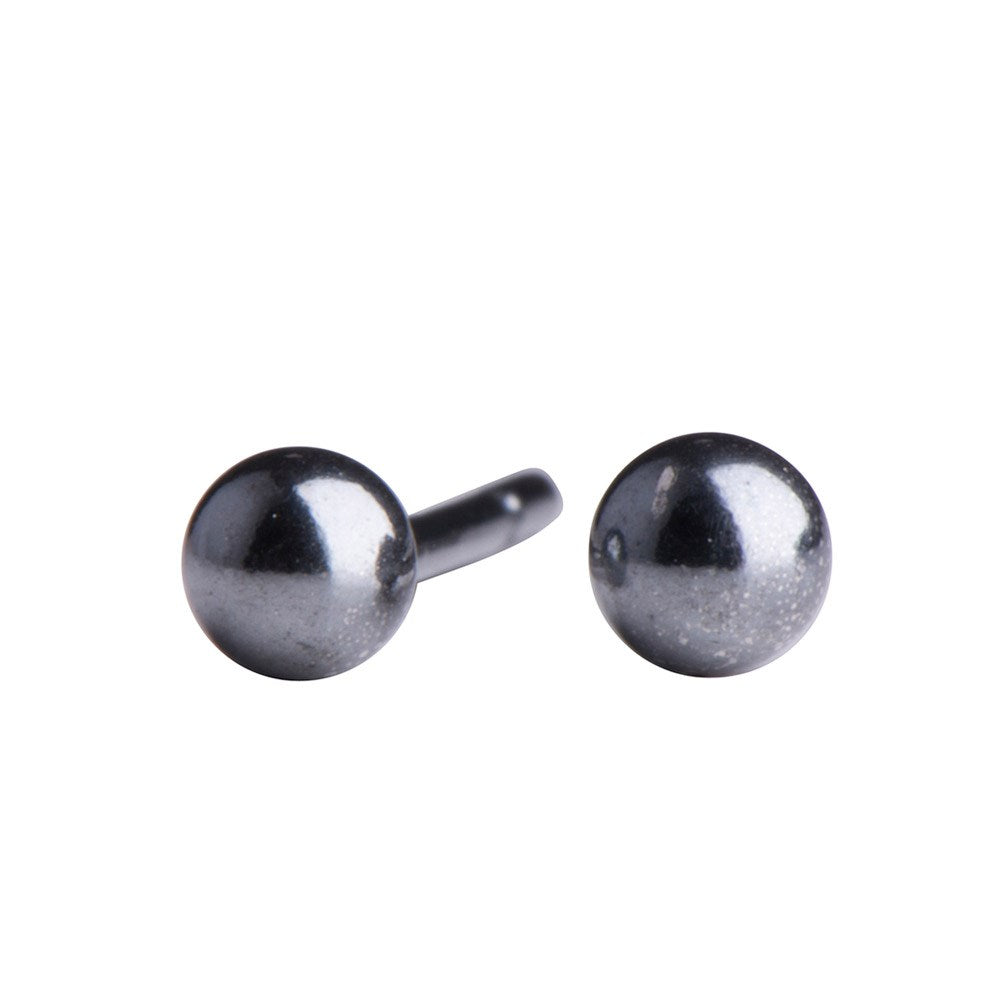 Ox. silver earrings ball 2mm