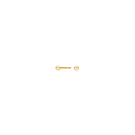Goldpl. silver earrings ball 2mm
