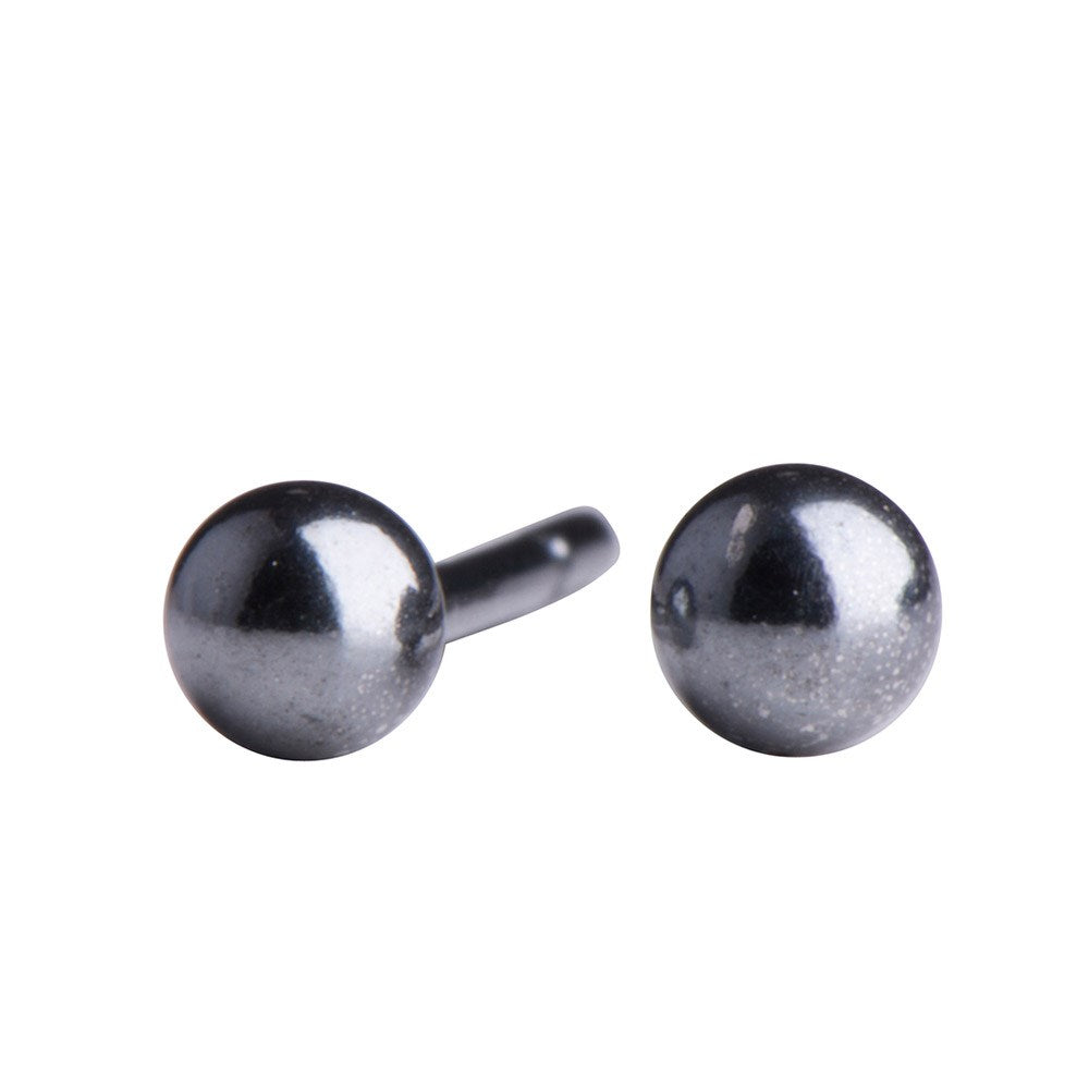 Ox. silver earrings ball 3mm