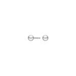Rhod. silver earrings ball 4mm