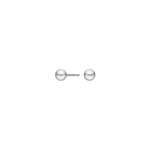 Rhod. silver earrings ball 4mm