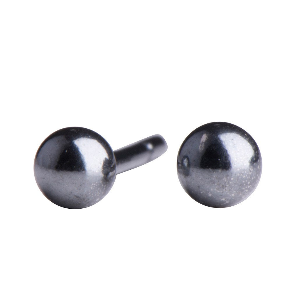 Ox. silver earrings ball 4mm