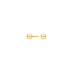 Goldpl. silver earrings ball 4mm