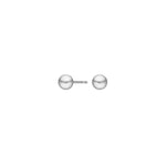 Rhod. silver earrings ball 5mm