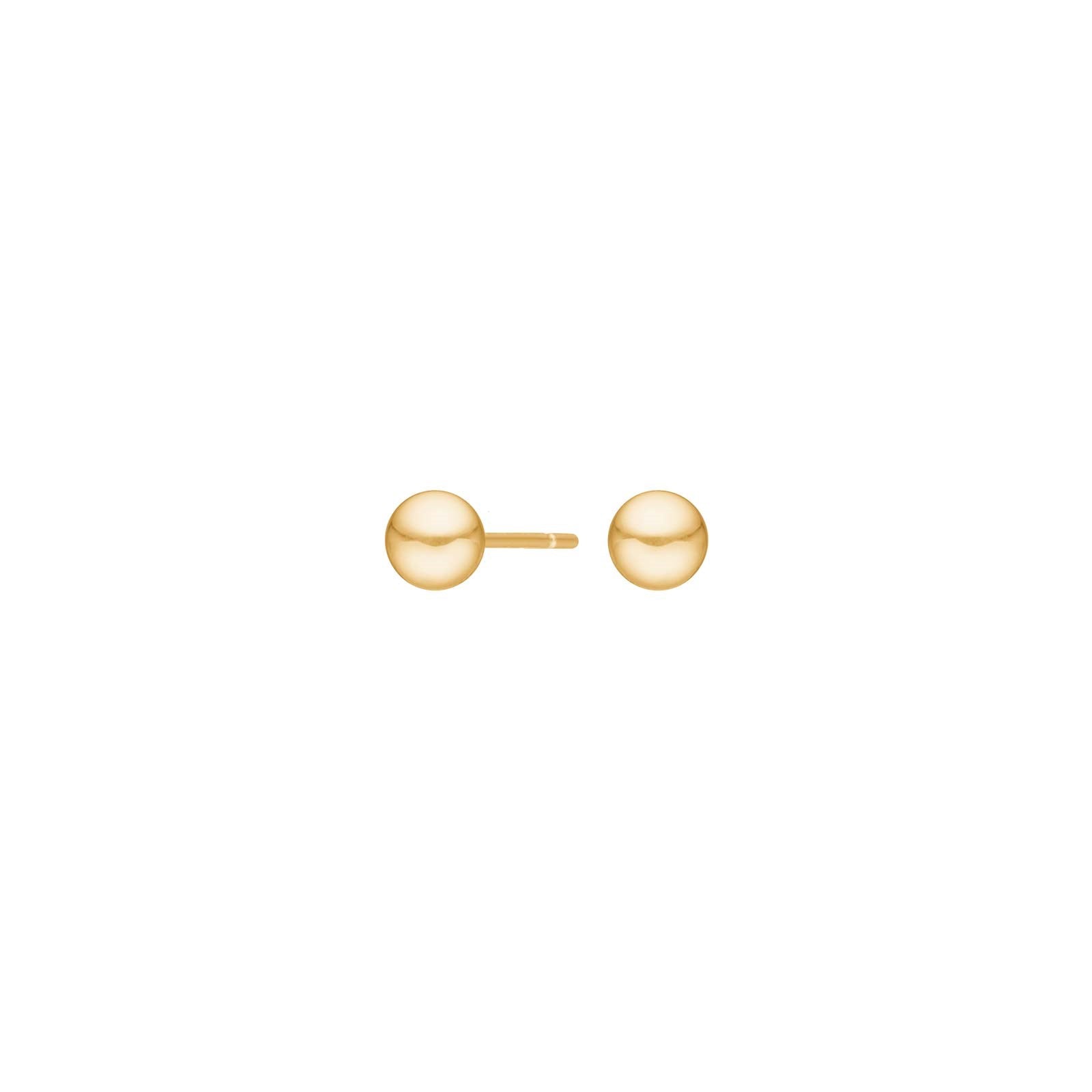 Goldpl. silver earrings ball 5mm