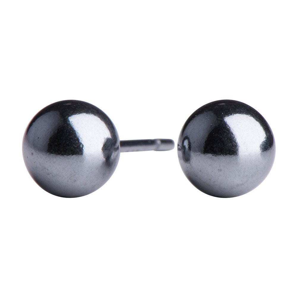 Ox. silver earrings ball 6mm