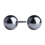 Ox. silver earrings ball 6mm