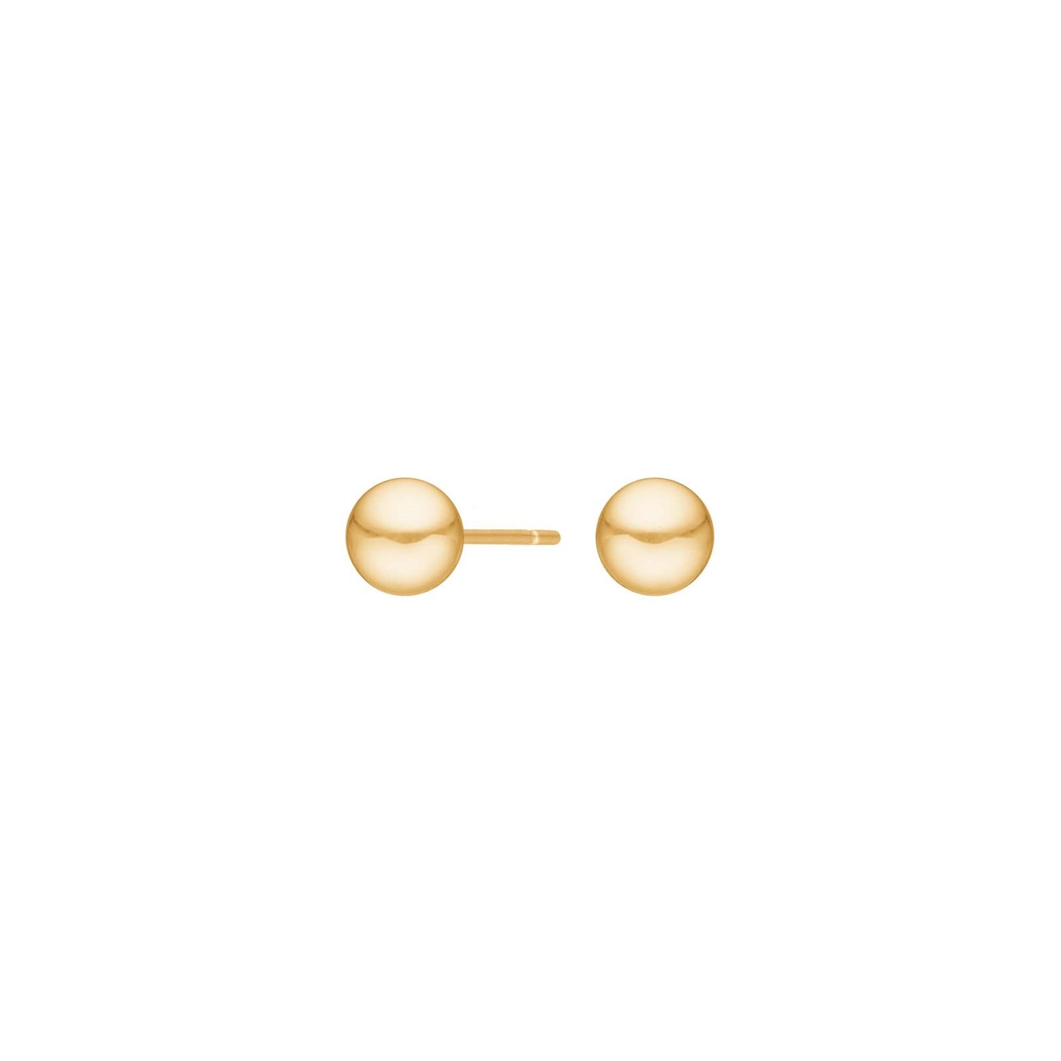 Goldpl. silver earrings ball 6mm