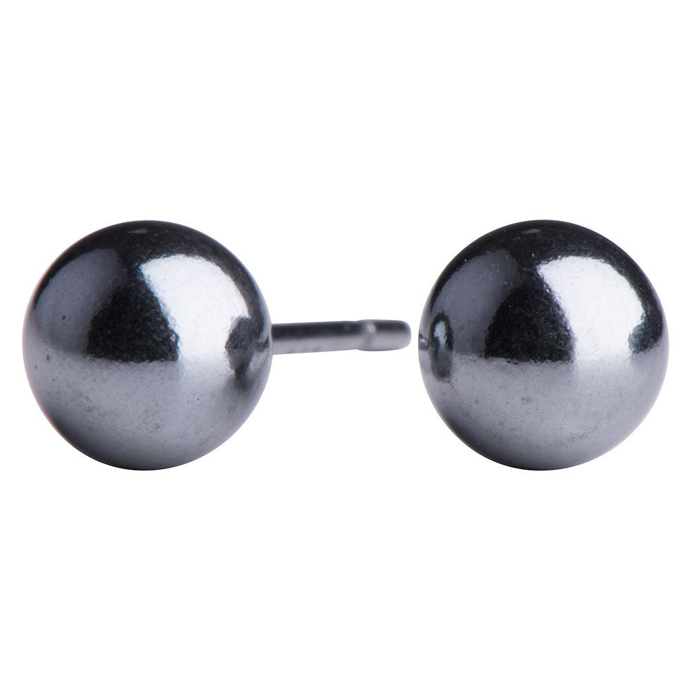 Ox. silver earrings ball 7mm