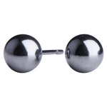 Ox. silver earrings ball 7mm