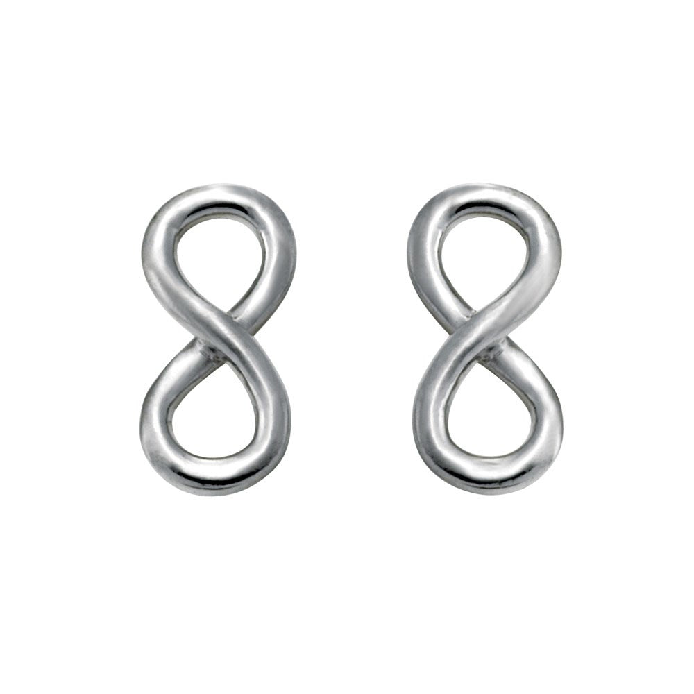 Silver earring - infinity symbol