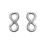 Silver earring - infinity symbol