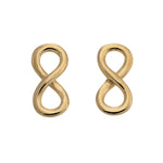 Gold-plated silver earrings infinity symbol