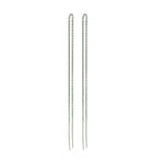 Rhod. silver ear chain 17cm