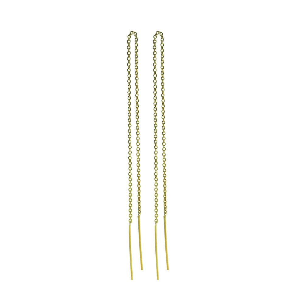 Goldpl. silver ear chain 17cm