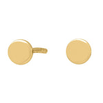 Gold-plated silver earrings circle 4mm
