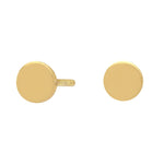 Gold-plated silver earrings circle 5mm