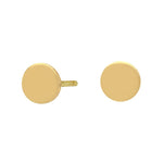 Gold-plated silver earrings circle 6mm