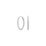 Rhodinierte Silber Creolen 15mm HOOP52