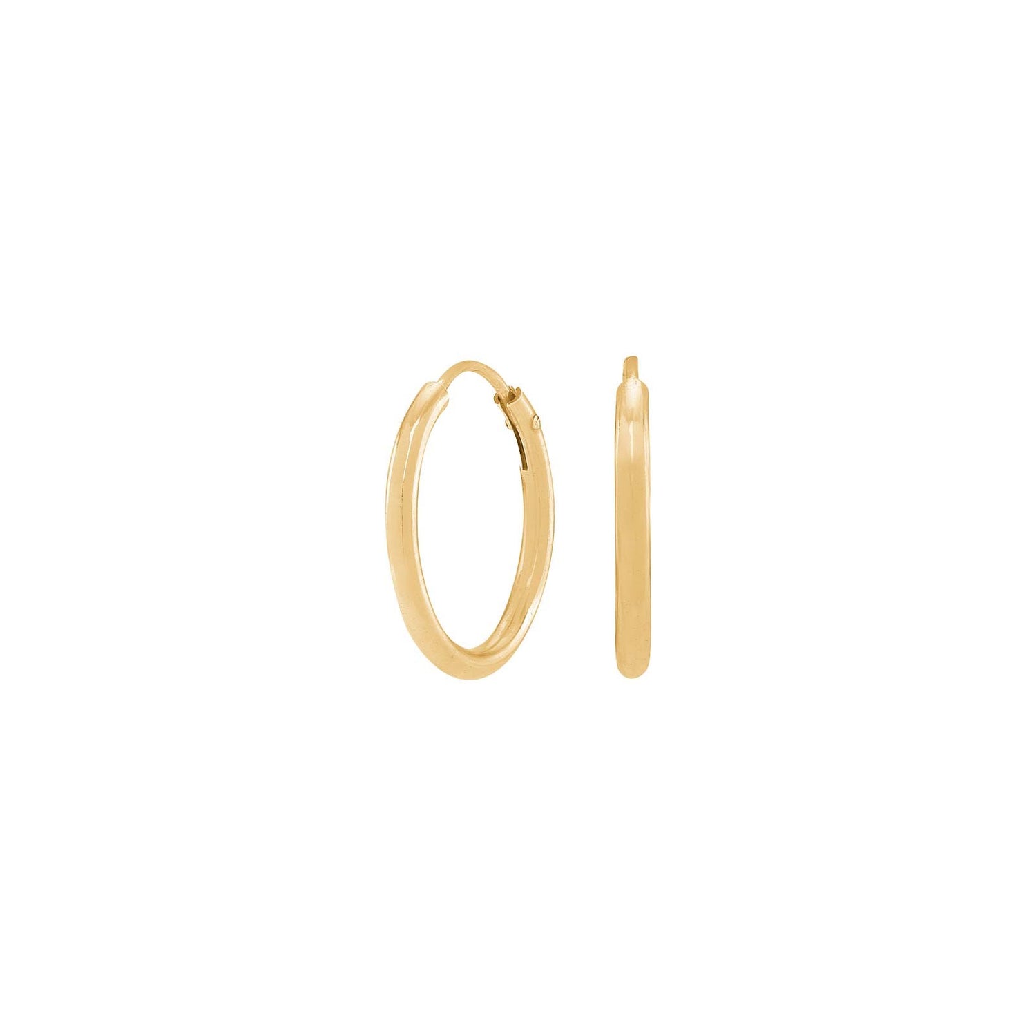 Gold-pl. silver hoops 15mm HOOPS52