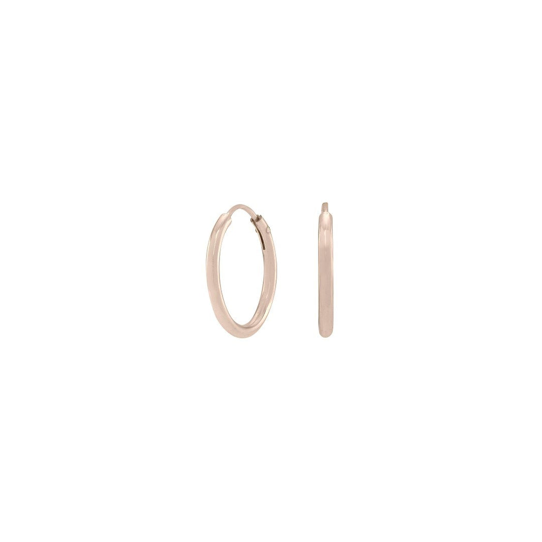 Rose gold plated silver creole 15mm HOOPS52