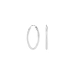 Rhodinierte Silber Creolen 20mm HOOP52