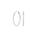 Rhodinierte Silber Creolen 20mm HOOP52