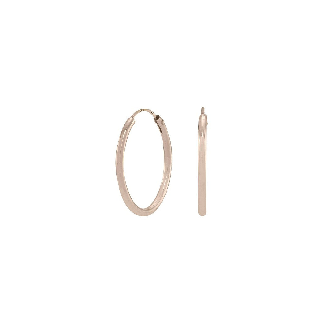 Rose gold plated silver creole 20mm HOOPS52