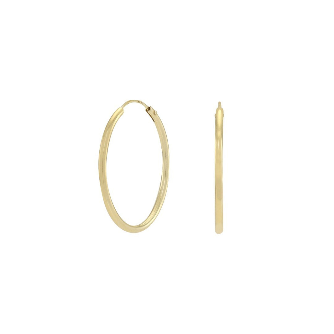Gold-pl. silver hoops 25mm HOOPS52