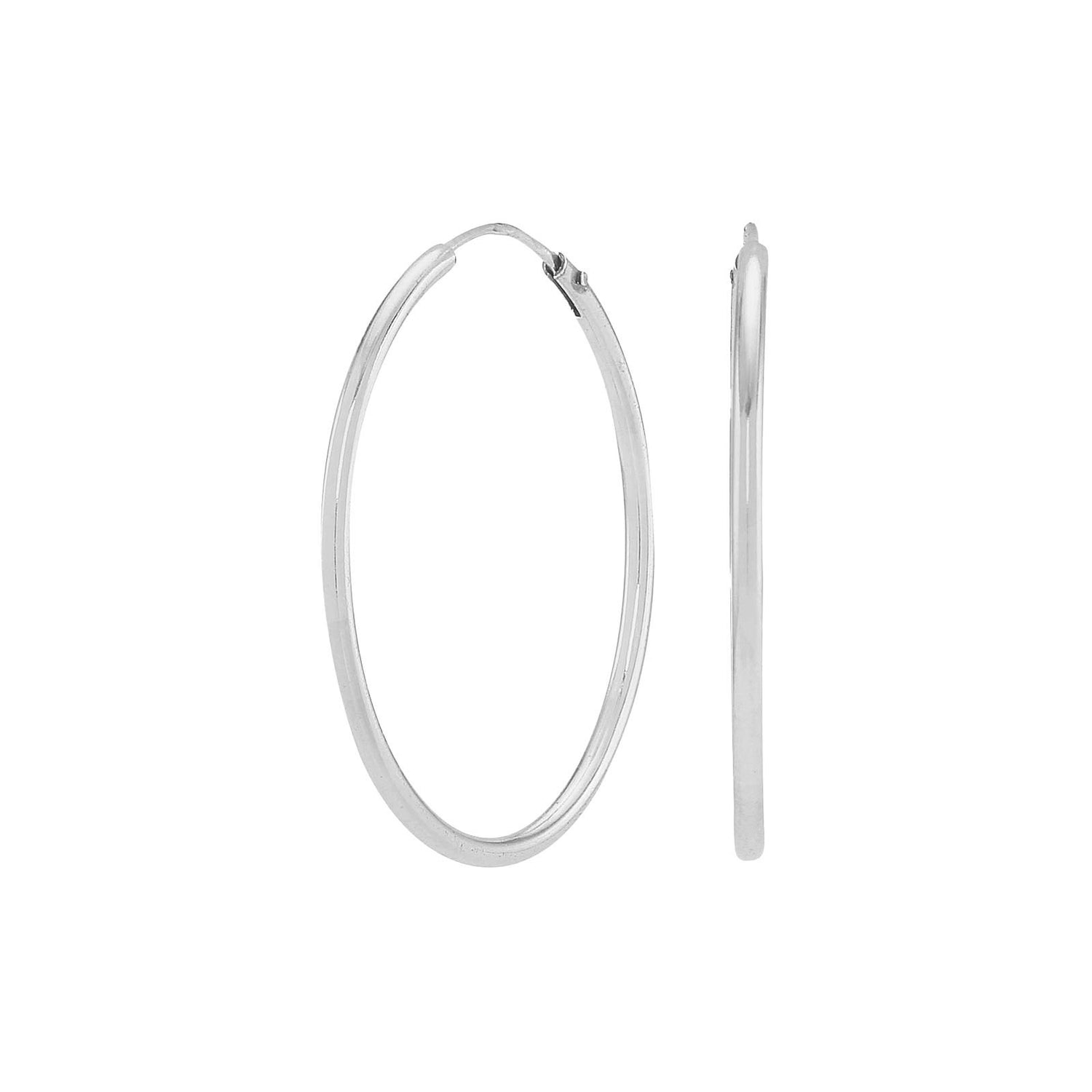 Rhodineret  sølv creol 30mm HOOPS52