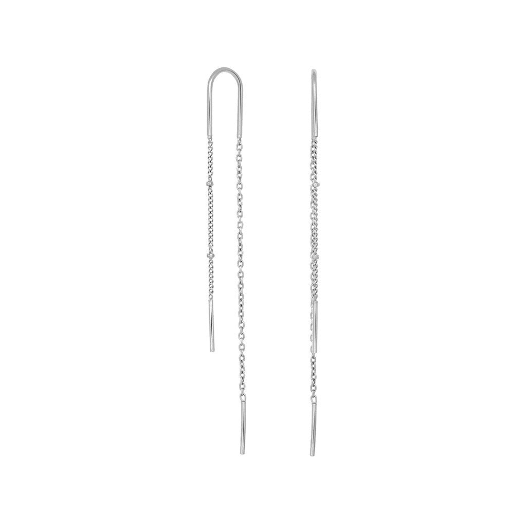Rhd. silver earrings LINE52