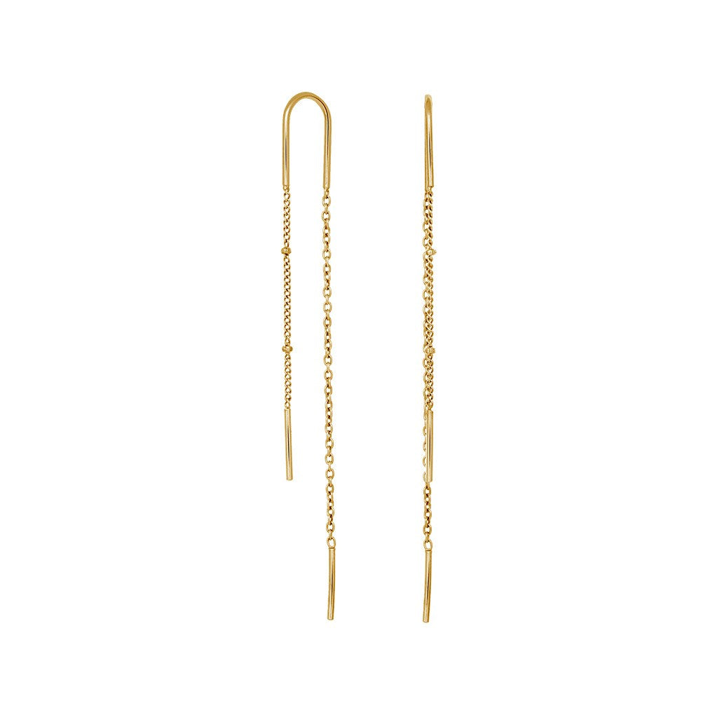 Gold plated silver earring LINE52