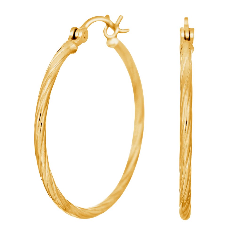 Gilded silver creole 30mm TREND52