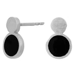 Rhd. silver earring BLACK52 11mm