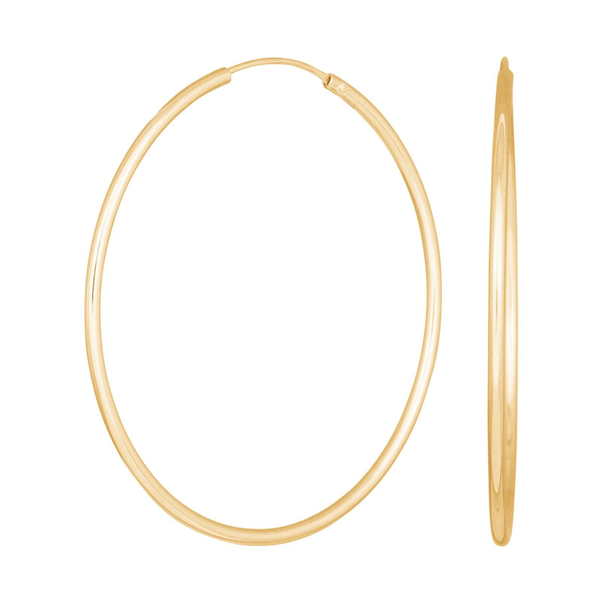 Sølv creol 40mm HOOPS52 - Forgyldt