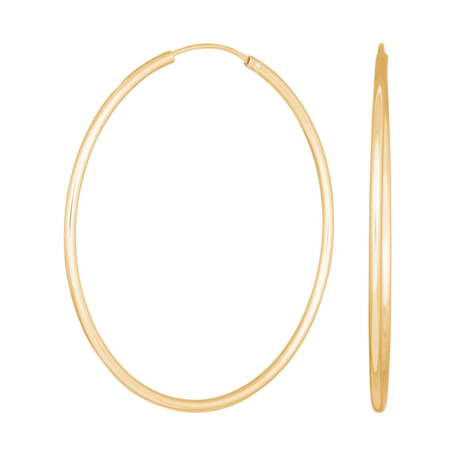 Sølv creol 40mm HOOPS52 - Forgyldt