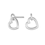 Rhd. silver earring LOVE52 10mm