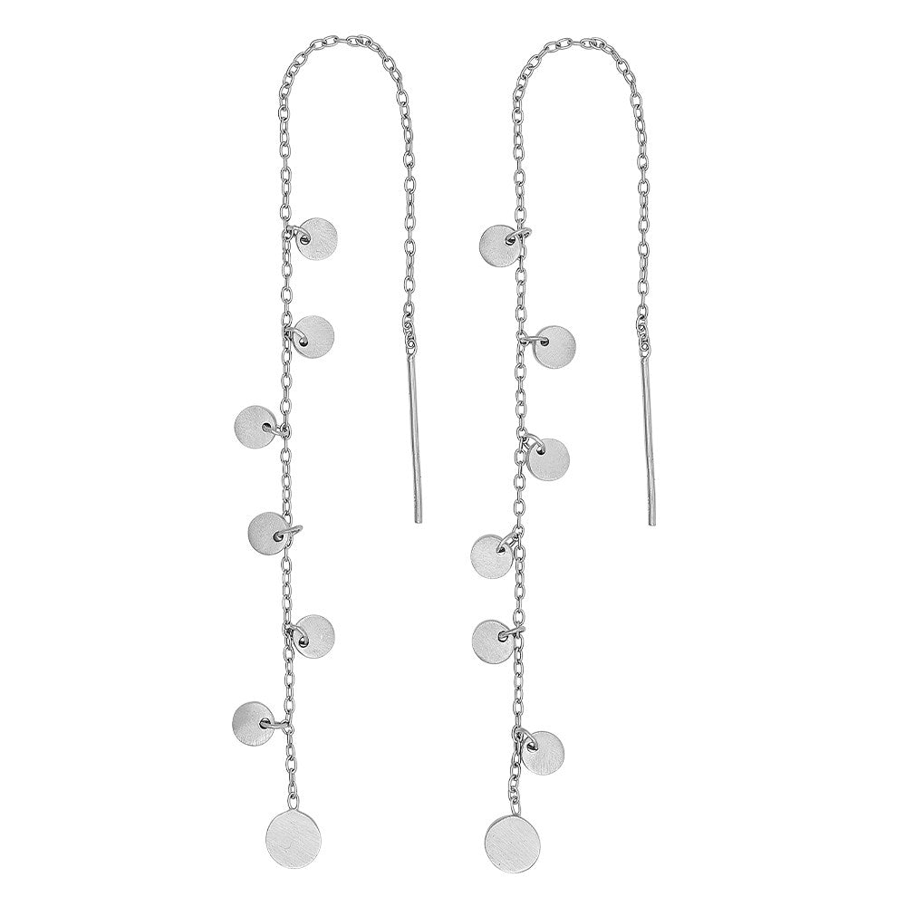 Rhd. silver earring DISC52 13cm